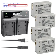 Kastar Battery Dual Rapid Charger for Canon NB-7L CB-2LZ & Canon PowerShot G11