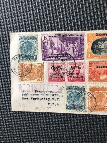 1938 Cover- Manila To New York Clipper Service - 08/03/38 - Picture 3 of 4