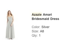 Bridesmaid Dress - Azazie AMARI Dress in SILVER