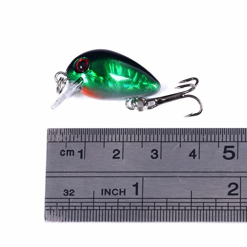 11 Stück Minnow Crankbait Fischköder Angeln Köder Haken Barsch Wobbler 3cm/1,5g - Bild 6 von 12