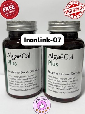 2 Pack AlgaeCal Plus Bone Health Formula 120 Veggie Caps 03/2028