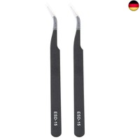 2PCS Reparaturwerkzeugsatz FüR Gebogene Pinzetten Aus Edelstahl ESD-15