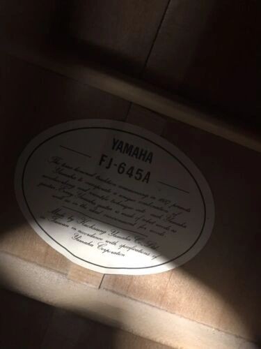 Yamaha FJ-645A jumbo body acoustic guitar made in Taiwan violin red finish &case - Picture 3 of 12