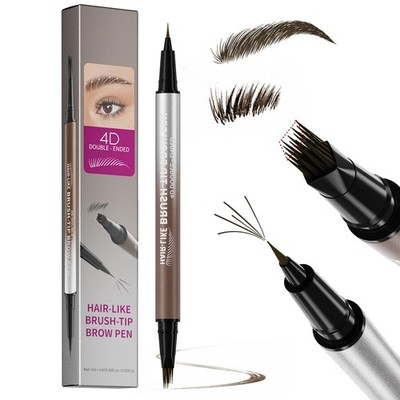 4D Microblading Effect Dual-Ended Eyebrow Pen, Ultra-Fine Precision Tip & Ang...
