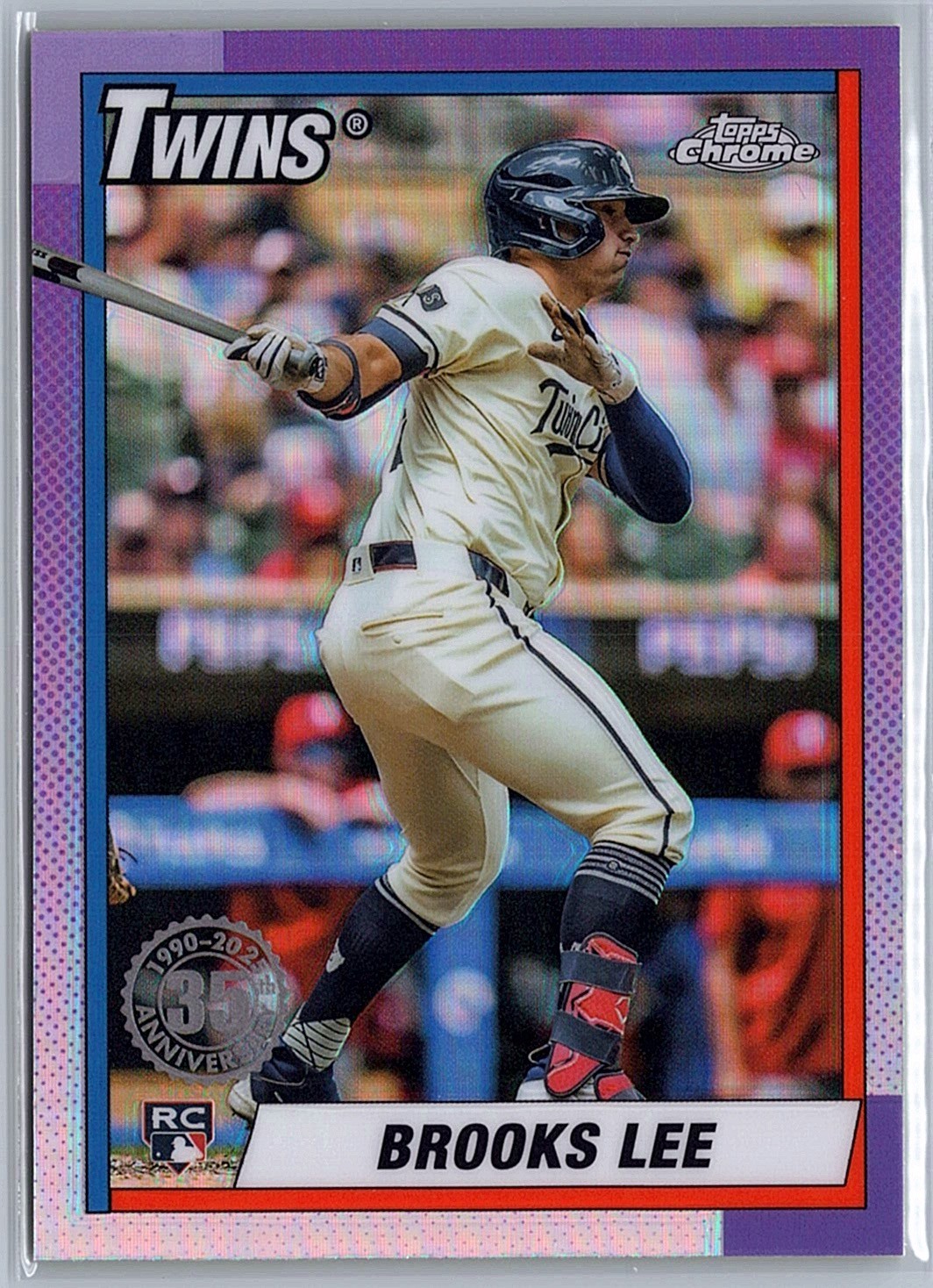 2025 Topps Chrome Brooks Lee #90CB-20 1990 Topps Minnesota Twins