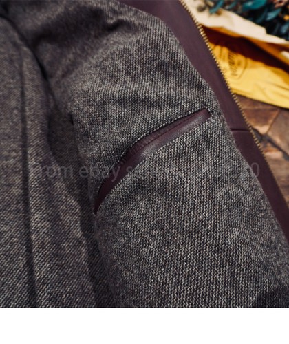 Full Grain Vegetable Tanned Washed Cowhide Men's Genuine Leather Biker Jacket - Picture 11 of 14