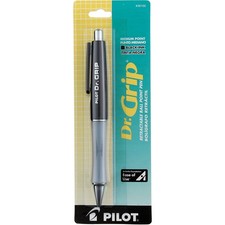 5 Pack Pilot Dr. Grip Retractable Ball Point Pen, Medium, Black 36100