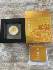 2018 Tuvalu Money Toad Silver 1 Oz. &1 Coin 24K Gold Gilted By The Perth Mint.