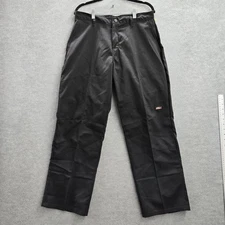 Dickies Men Pants 32X30 Black Dress Pants Twill GP738BK Work Pants 29" Inseam