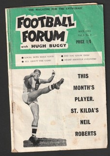 1961 VFL FOOTBALL FORUM MAGAZINE. HUGH BUGGY. SCARCE.