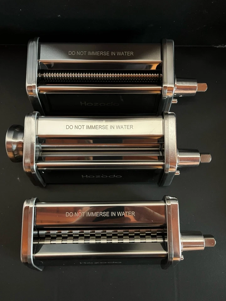 HOZODO Kitchen 3-Piece Pasta Roller and Cutter Set for KitchenAid Stand - Image 3 of 4