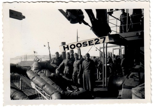 Foto WH IR 367 Transporter "Pionier" Hafen Narvik Norwegen 25.04.1940 orig. 6638