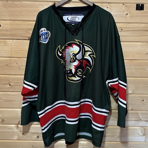 Basingstoke Bison Hockey Jersey Green Long Sleeve Size XL - Picture 1 of 5