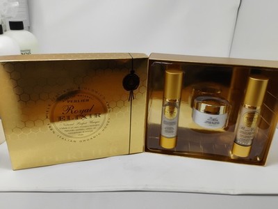 New Perlier Royal Elixir Italian Honey Youth Serum Cream Decollete Set of 3 SFB
