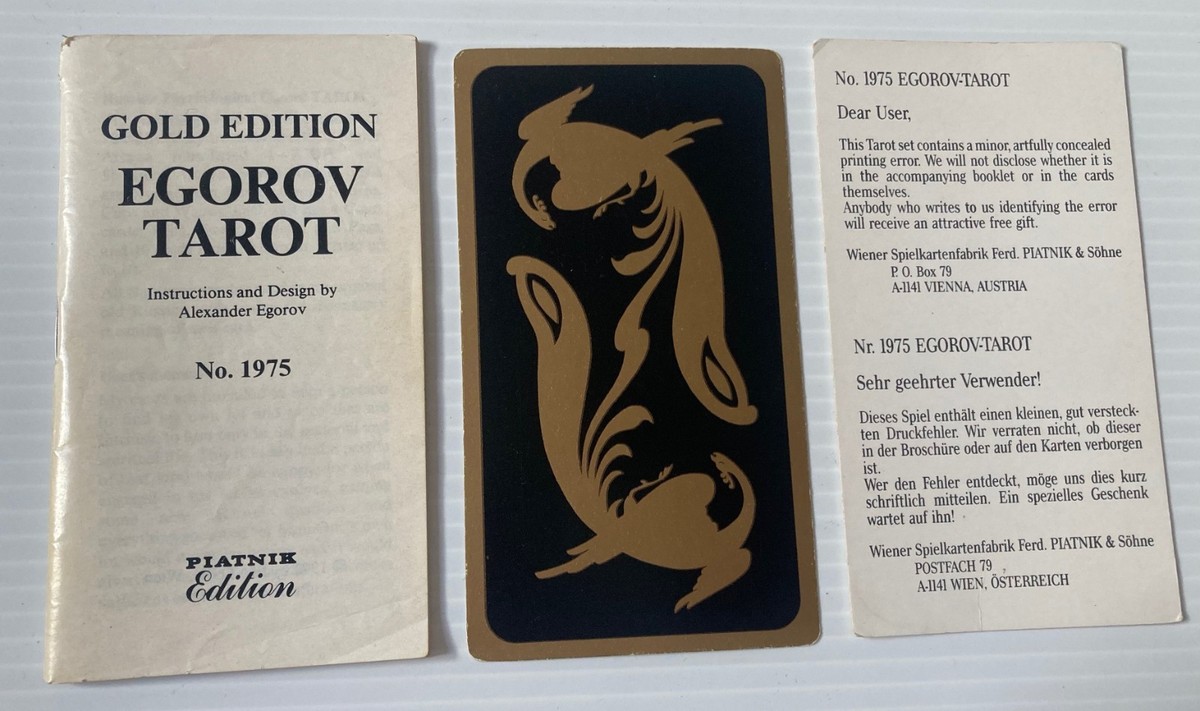 Tarot EGOROV 1975 Piatnik Russia | eBay