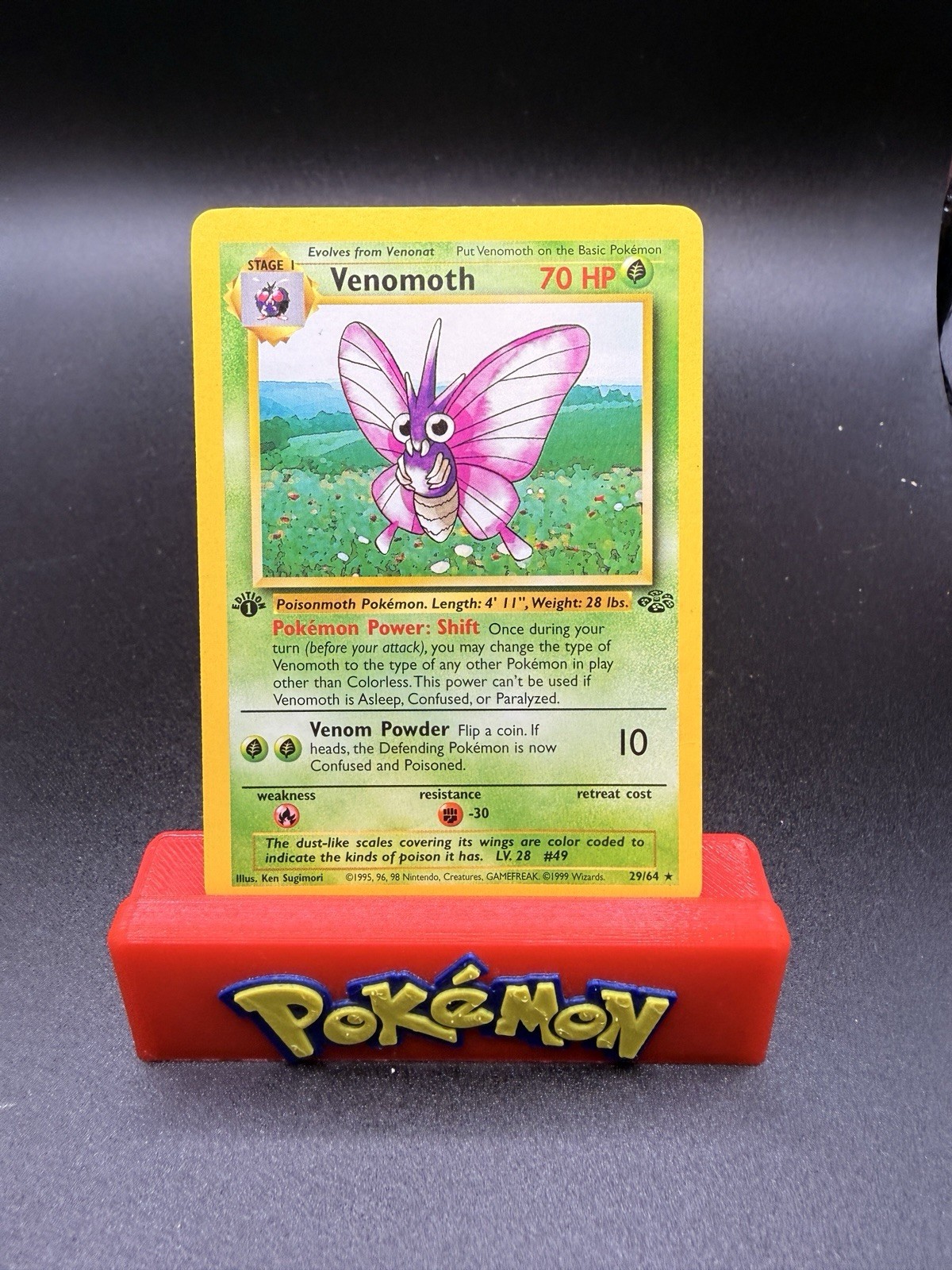 Venomoth - 29/64 - Pokemon Jungle 1st Edition Rare Card WOTC NM