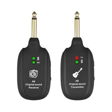 USB Rechargeable A8 UHF Wireless Guitar System Transmitter & Receiver 50M Range