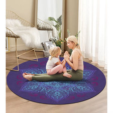 Round Meditation Pilates Yoga Mat Luxury Suede Large Yoga Mat