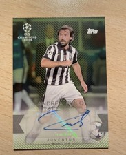 juventus autograph Auto card Andrea Pirlo Topps UEFA Champions League 82/150
