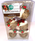 Rustic Cottage Collection 6 Jute Twine Snowman Heads w/Plaid Hats Ornaments — photo 3
