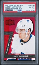 2016 Flr Showcase Metal Uni PMG RED Auston Matthews /150 Precious Metal Gems PSA