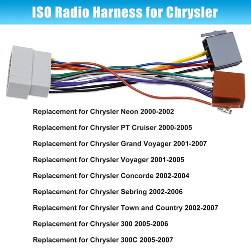 ISO Car Radio Stereo Wiring Harness Adapter Replacement for Jeep 2001-2007,Do... - Picture 6 of 8