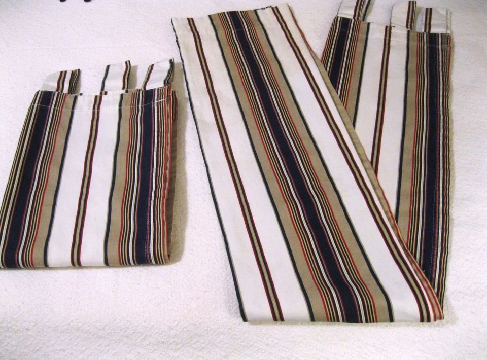 2 paneles de cortina a rayas marrones de 40" x 59" cada uno Springs Global tab top ¡Bonito! Foto 4 de 4