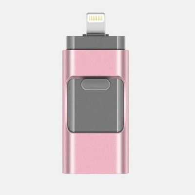 iPhone USB Flash Drive 512GB 3 in 1 Color Pinki