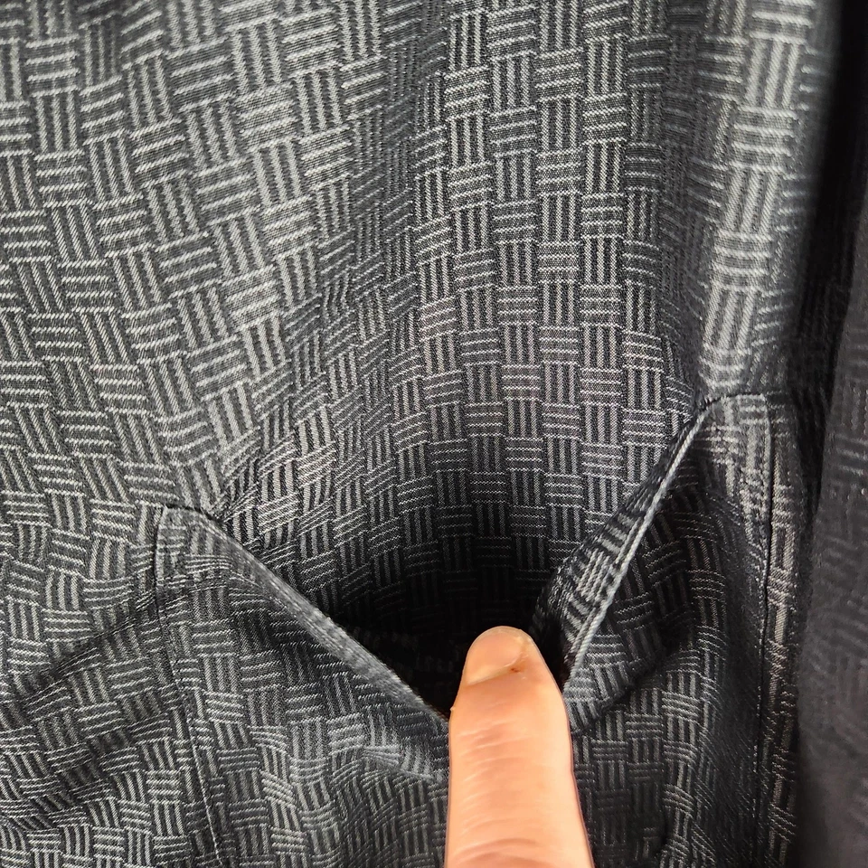 Camisa Island Passport Para Hombres 2XL Negra Gris Campamento Geométrico Playa Tropical Hawaiana Foto 3 de 4