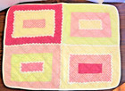 POCKET FULL OF POSIES STANDARD PILLOW SHAM ~ Quilted Squares Pink Yellow White