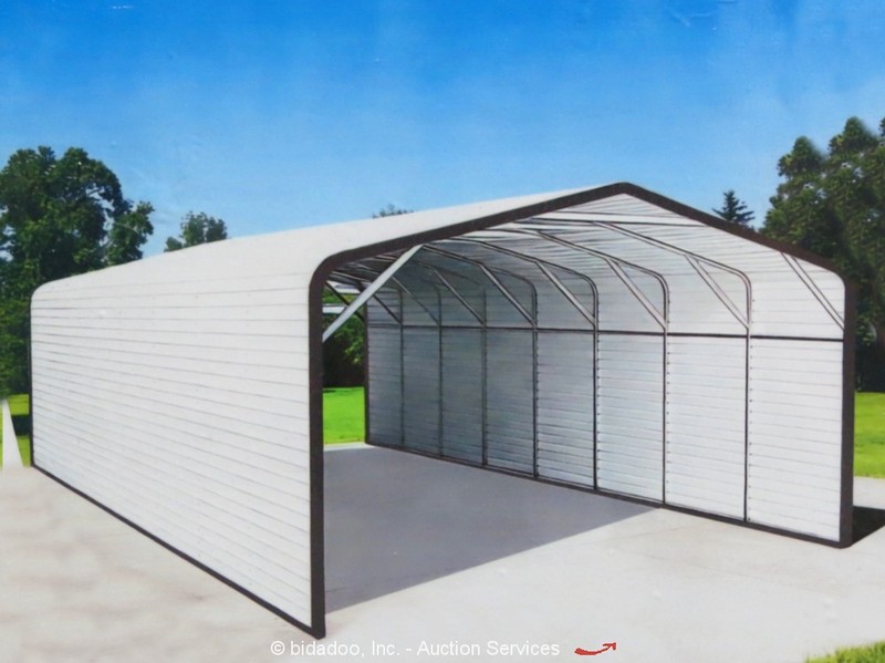 Aboss JDC2240 22' x 40' Steel Metal Open-End Carport Covered Garage bidadoo -New