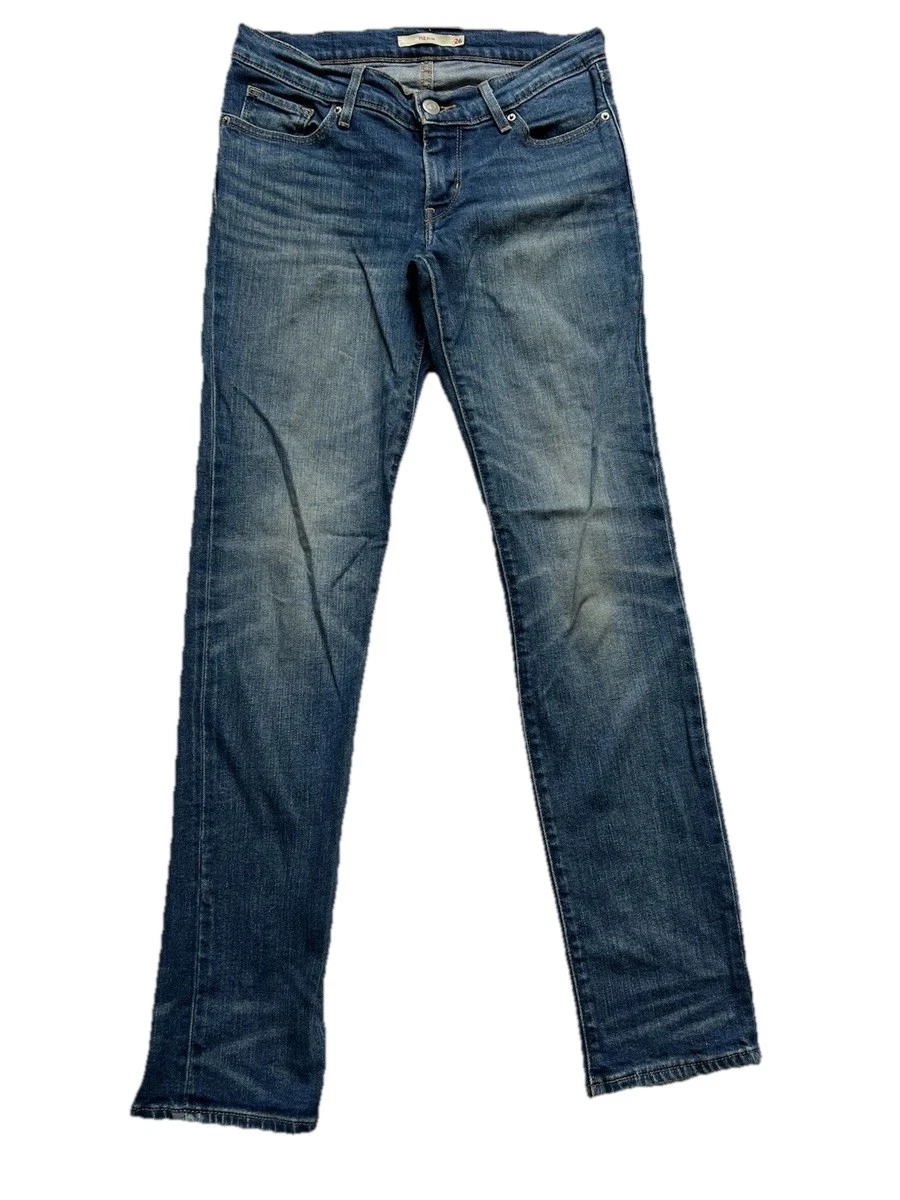 Jean Levi's 712 Slim Stretch Bleu Brut - Taille W33/L32 (tour De Taille 33", Longueur 32") - Très Bon état