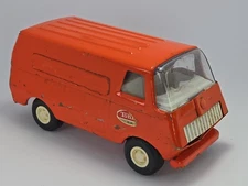 Vintage Tonka U.S.A Tiny Van Vintage Pressed Steel Toy Van -  Rare Orange Color