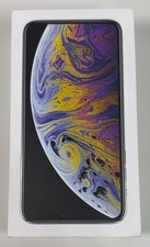 Apple iPhone XS Max Silver  64gb (BOX ONLY!) Used! Empty Box *NO PHONE* Stickers