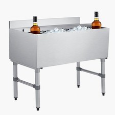 VEVOR 100.7 Qt Commercial Ice Bin 36 x 19 in Underbar Ice Bin with Sliding Lid