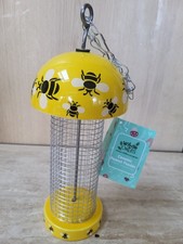 WILDE & OAKES 29cm Tall CERAMIC hanging PEANUT FEEDER / Bird feeder New