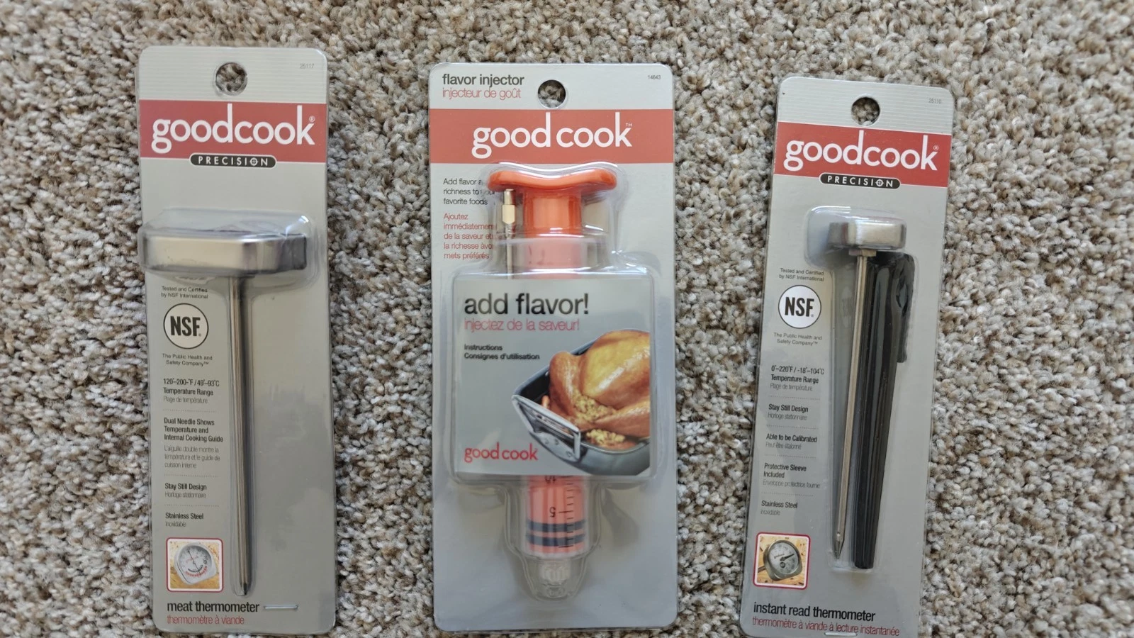 GoodCook Precision Kitchen Set – Meat Thermometers & Flavor Injector New
