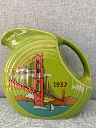 HLCCA Juice Pitcher, Fiesta® 1937 Golden Gate Bridge, Shamrock, 2005