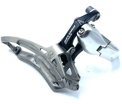 Campagnolo Record Titanium Front Derailleur 10 Speed Triple Clamp On 32.0 - Picture 3 of 9