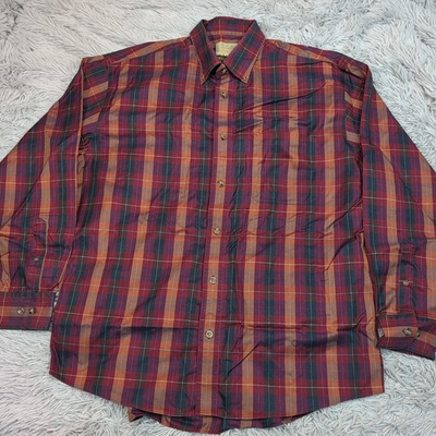 #ad #ad Cabela#x27;s Shirt Mens L Plaid Button Up Casual Pocket Outdoors Preppy Outfitter $18.04