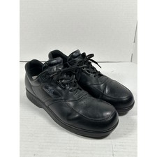 SAS Time Out Mens 12 Black Leather Walking Shoes Comfort Sneakers Made in USA