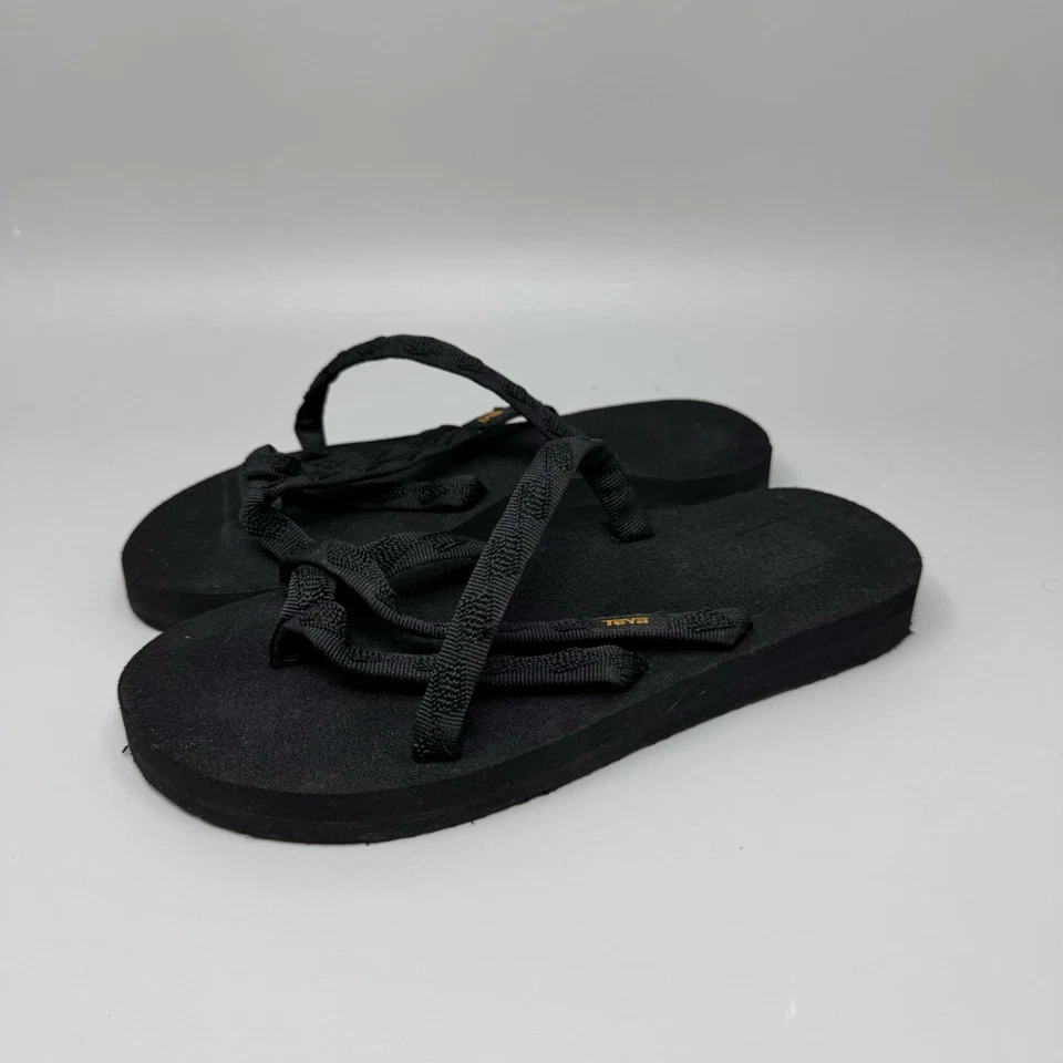 Шлепанцы Teva сандалии стринги Olowahu Mush черные гладиаторские 6840 женские размер 6 - Изображение 3 из 4