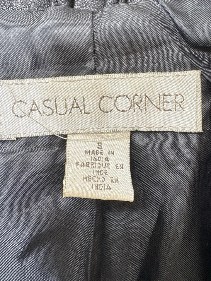 De Colección Informal Esquina Cuero Negro Mujer Talla S Chaqueta Edgy Gótico Neutro Cápsula Foto 2 de 4