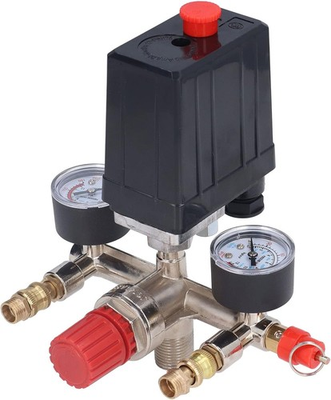 #ad Air Compressor Pressure Valve Kit Vertical Switch Manifold Regulator... $39.76