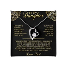 To My Daughter Necklace - Mom Dad Gift Birthday Christmas Daughter Jewelry
