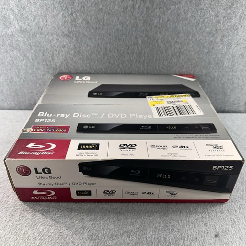 LG BP125 Compact Blu-Ray DVD Disc Player mit Fernbedienung HDMI - Neu Versiegelt