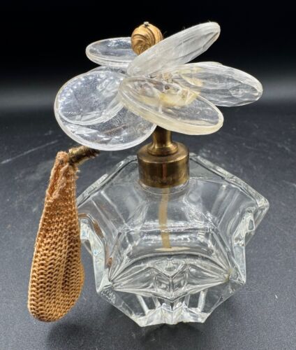 Rare Antique Glass Perfume Bottle 4.5" Tall - Picture 3 of 5