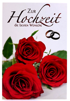 Hochzeitskarte Rosenmotiv Ehe Karte Zur Hochzeit GlüCkwunschkarte GrußKarte