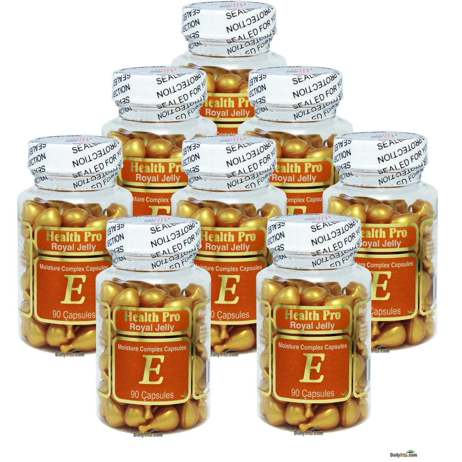 8 X Royal Jelly & Vitamin E Skin Oil 90 Capsule Total 720 Caps
