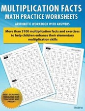 Multiplication Facts Math Worksheet Practice Arithmetic Workbook With Ans - GOOD